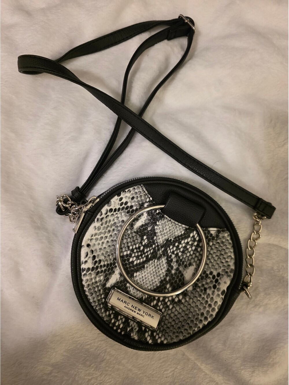 Marc New York snakeskin round crossbody bag